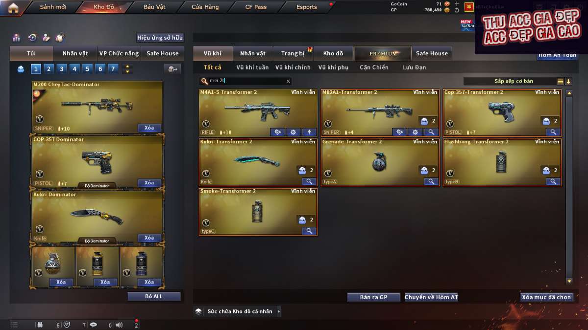 shop acc cf uy tin gia re